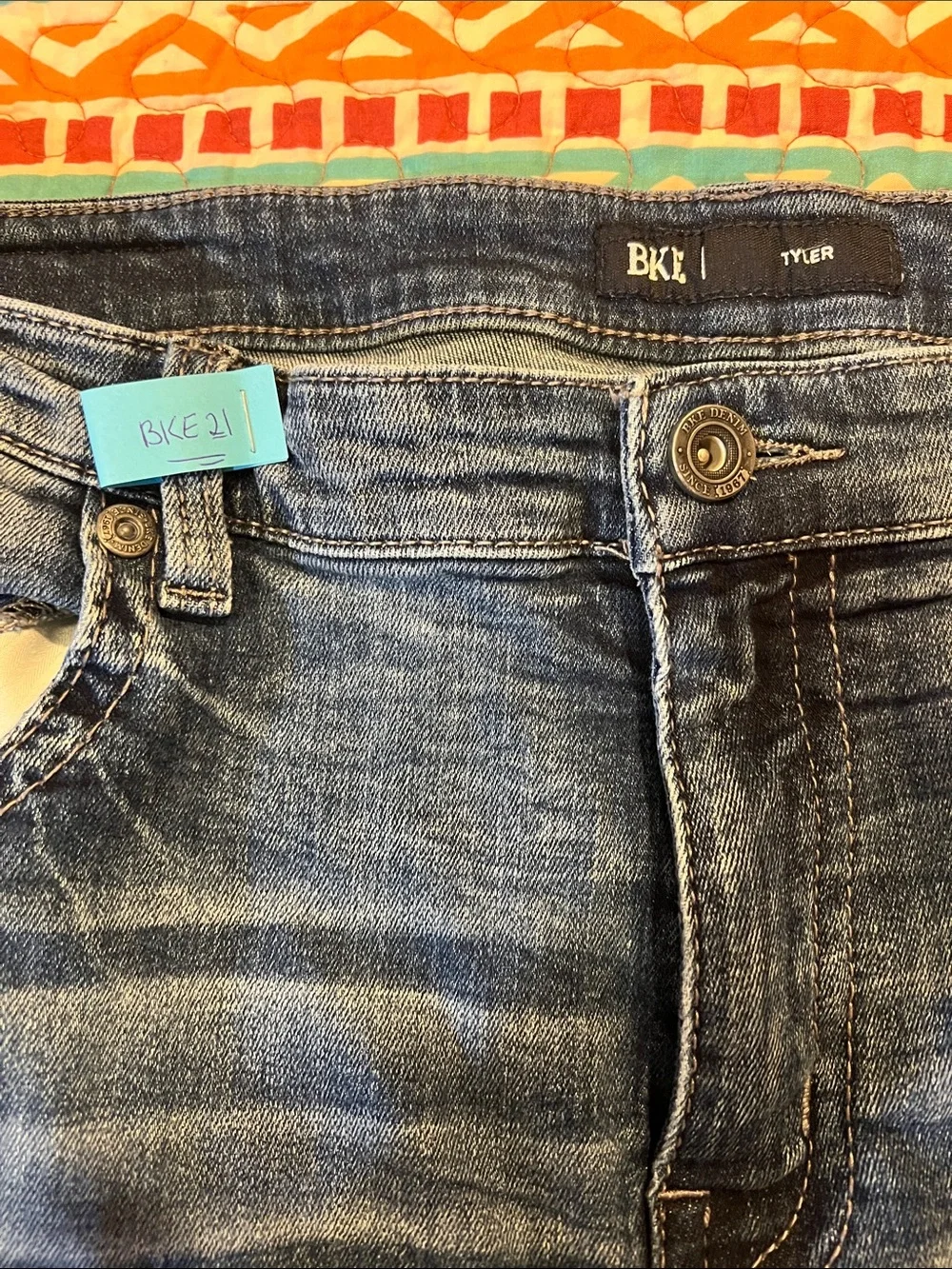 BKE TYLER Men’s  Straight Blue Jeans